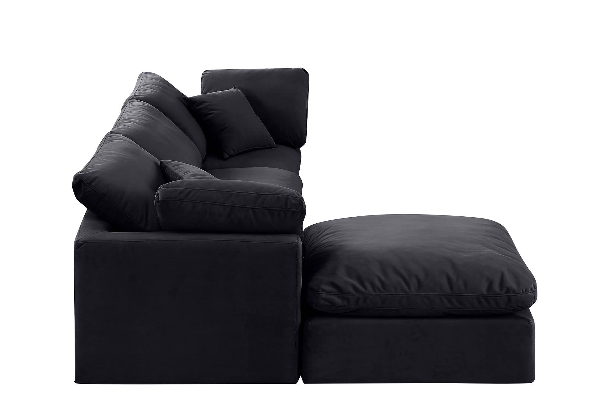 

        
Meridian Furniture INDULGE 147Black-Sec4A Modular Sectional Sofa Black Velvet 094308316284
