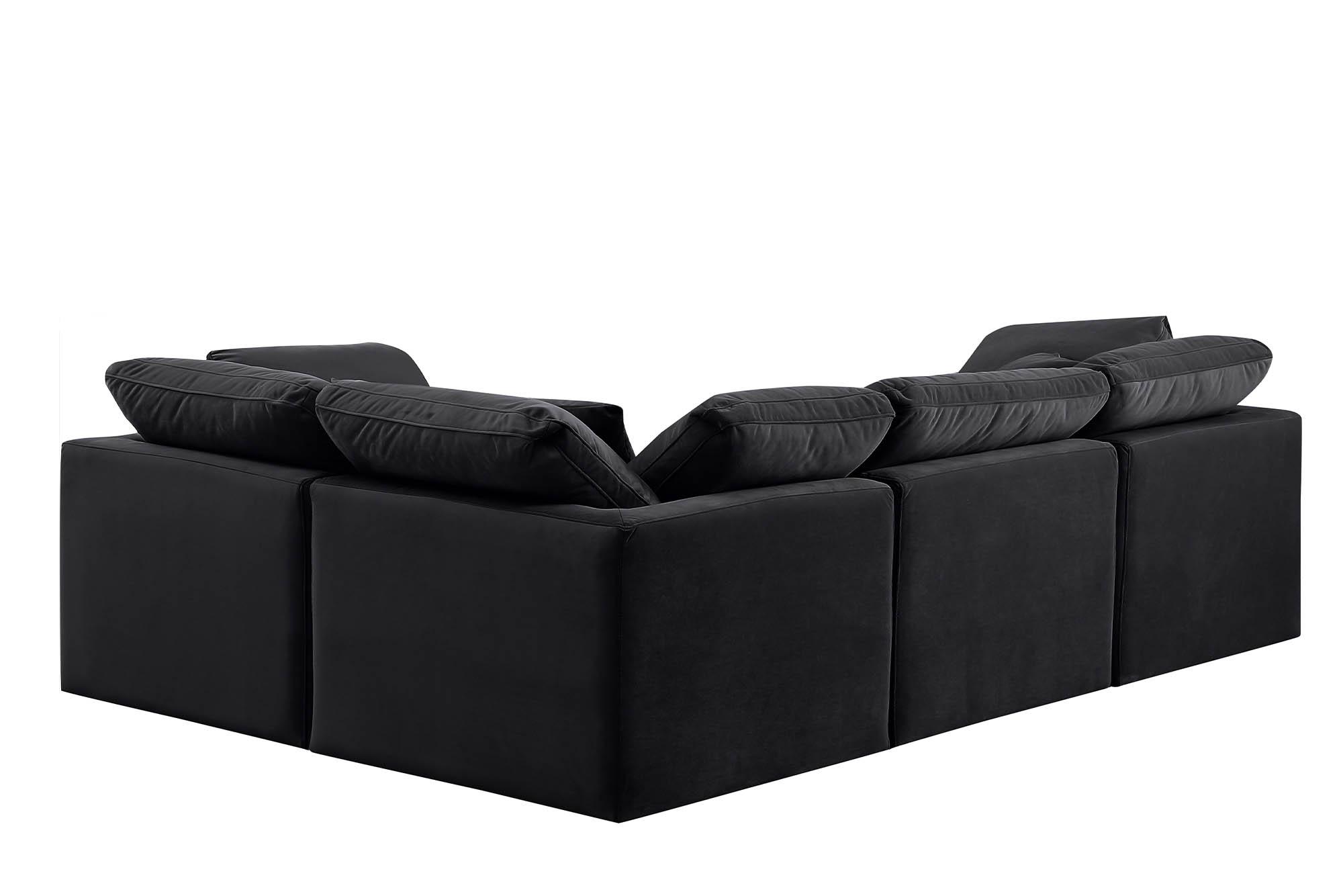 

        
Meridian Furniture INDULGE 147Black-Sec4C Modular Sectional Sofa Black Velvet 094308321868
