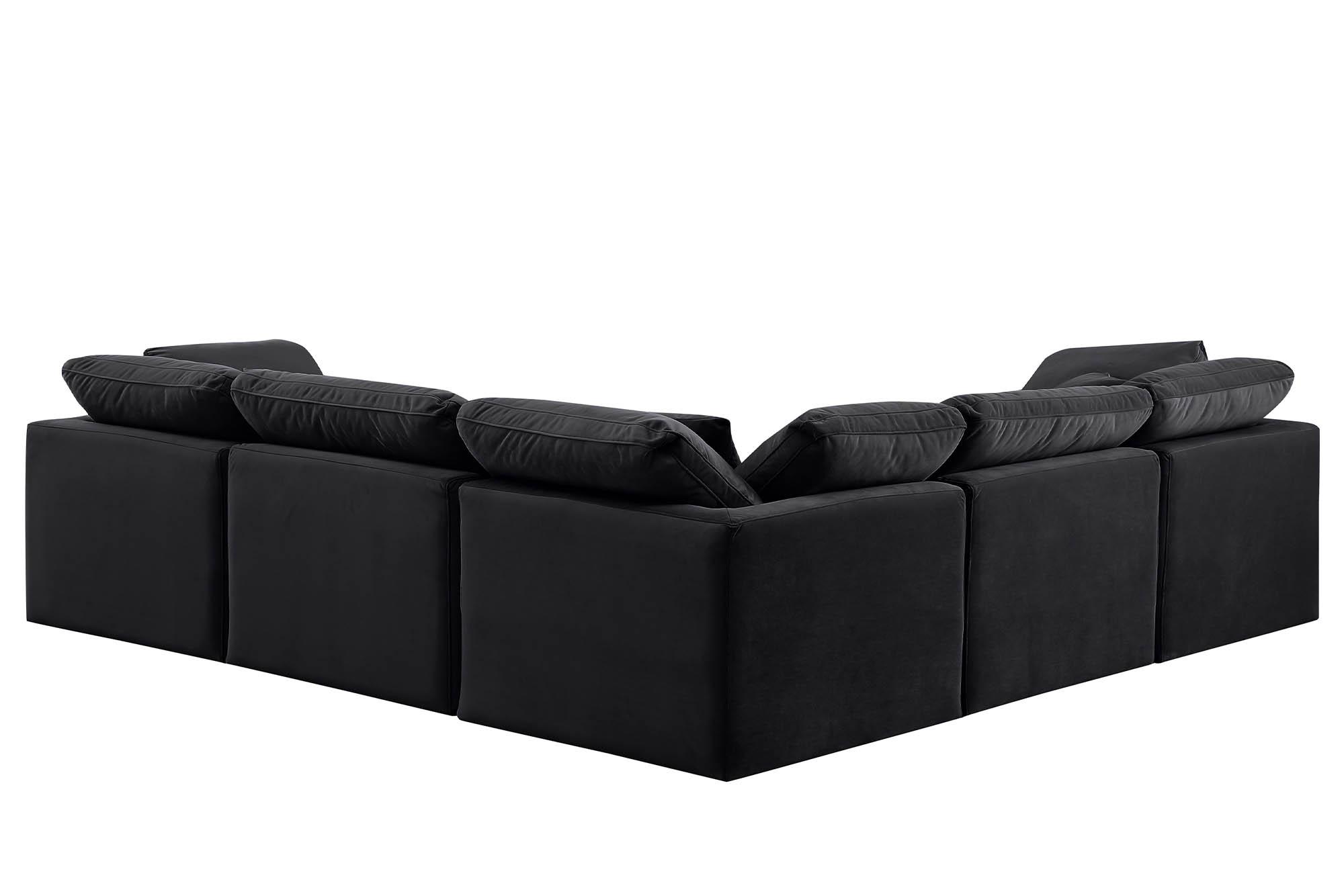 

        
Meridian Furniture INDULGE 147Black-Sec5C Modular Sectional Sofa Black Velvet 094308316321
