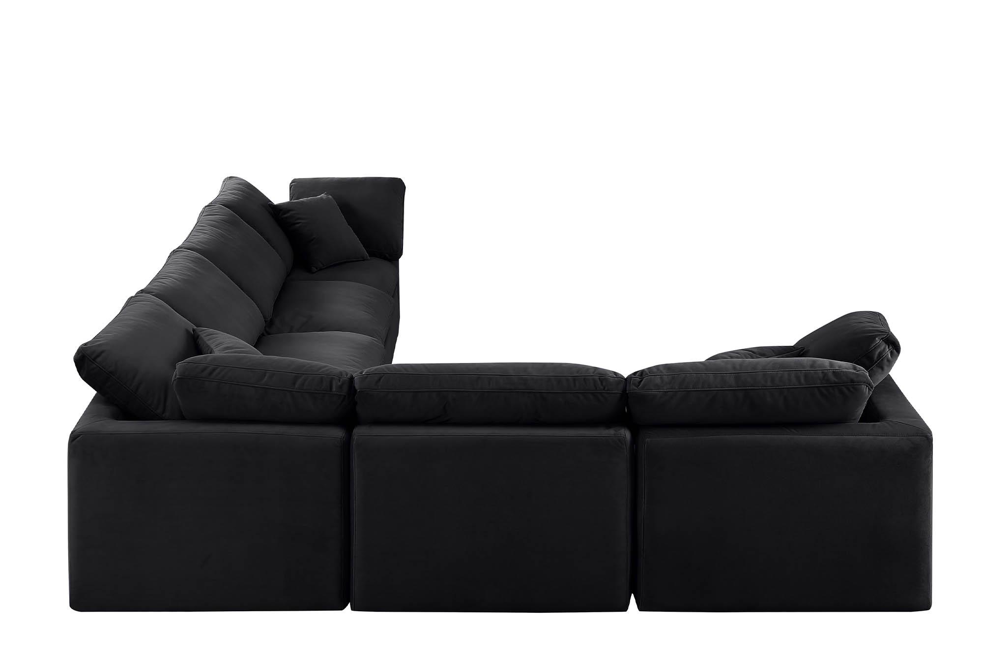 

        
Meridian Furniture INDULGE 147Black-Sec6A Modular Sectional Sofa Black Velvet 094308316345
