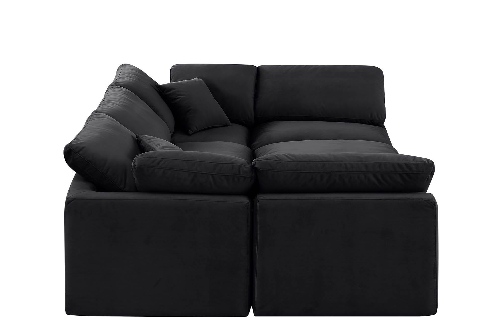 

        
Meridian Furniture INDULGE 147Black-Sec6C Modular Sectional Sofa Black Velvet 094308316369
