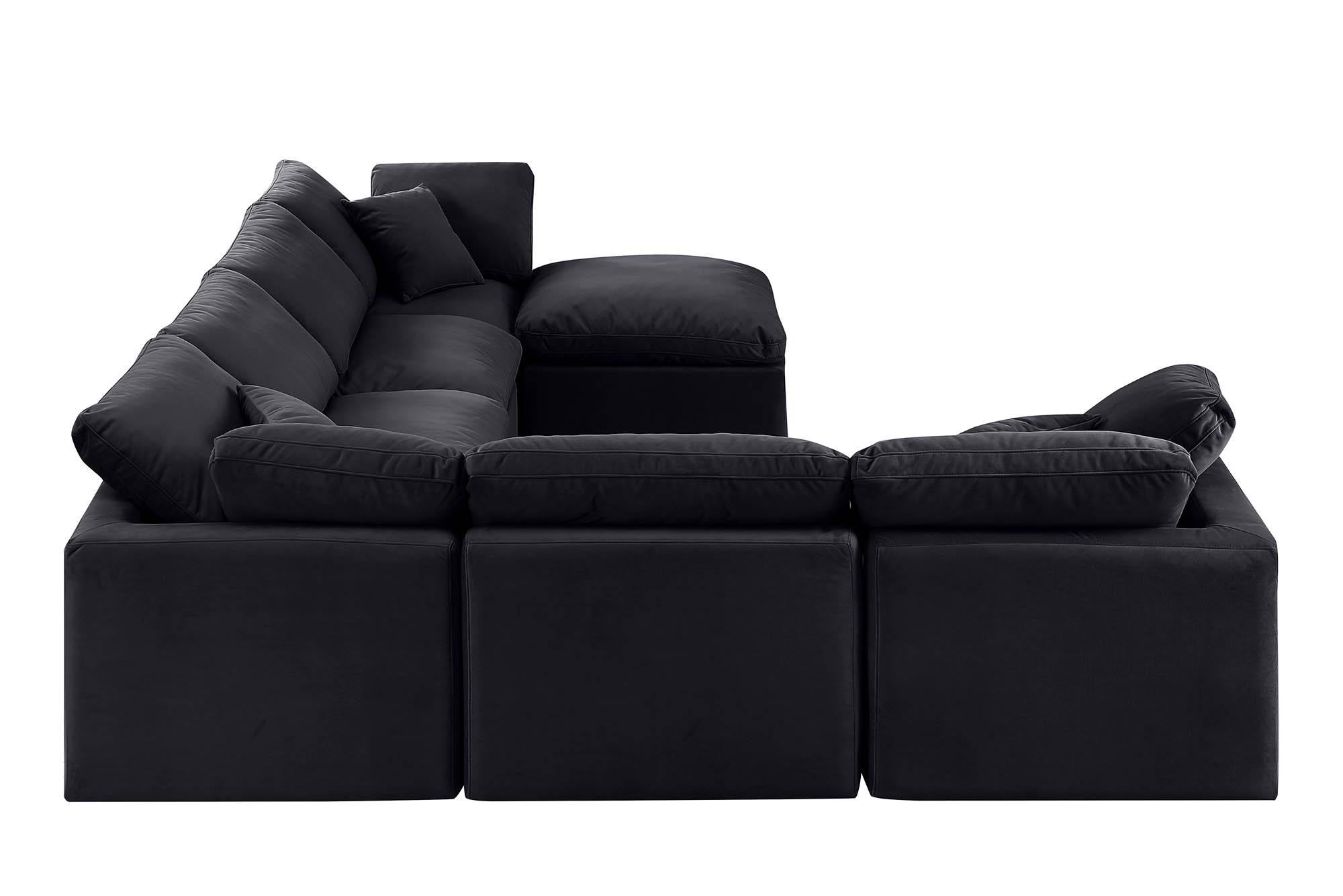 

        
Meridian Furniture INDULGE 147Black-Sec7A Modular Sectional Sofa Black Velvet 094308316383

