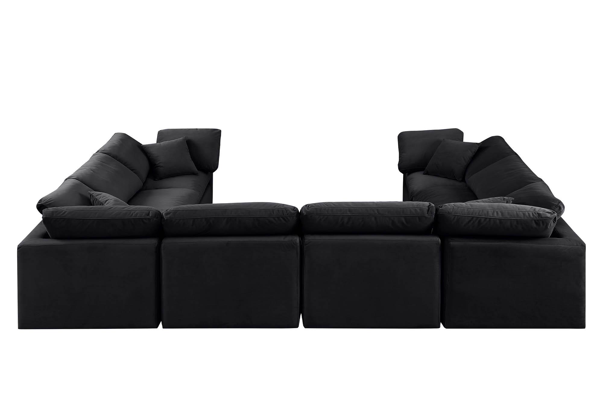 

        
Meridian Furniture INDULGE 147Black-Sec8A Modular Sectional Sofa Black Velvet 094308316406
