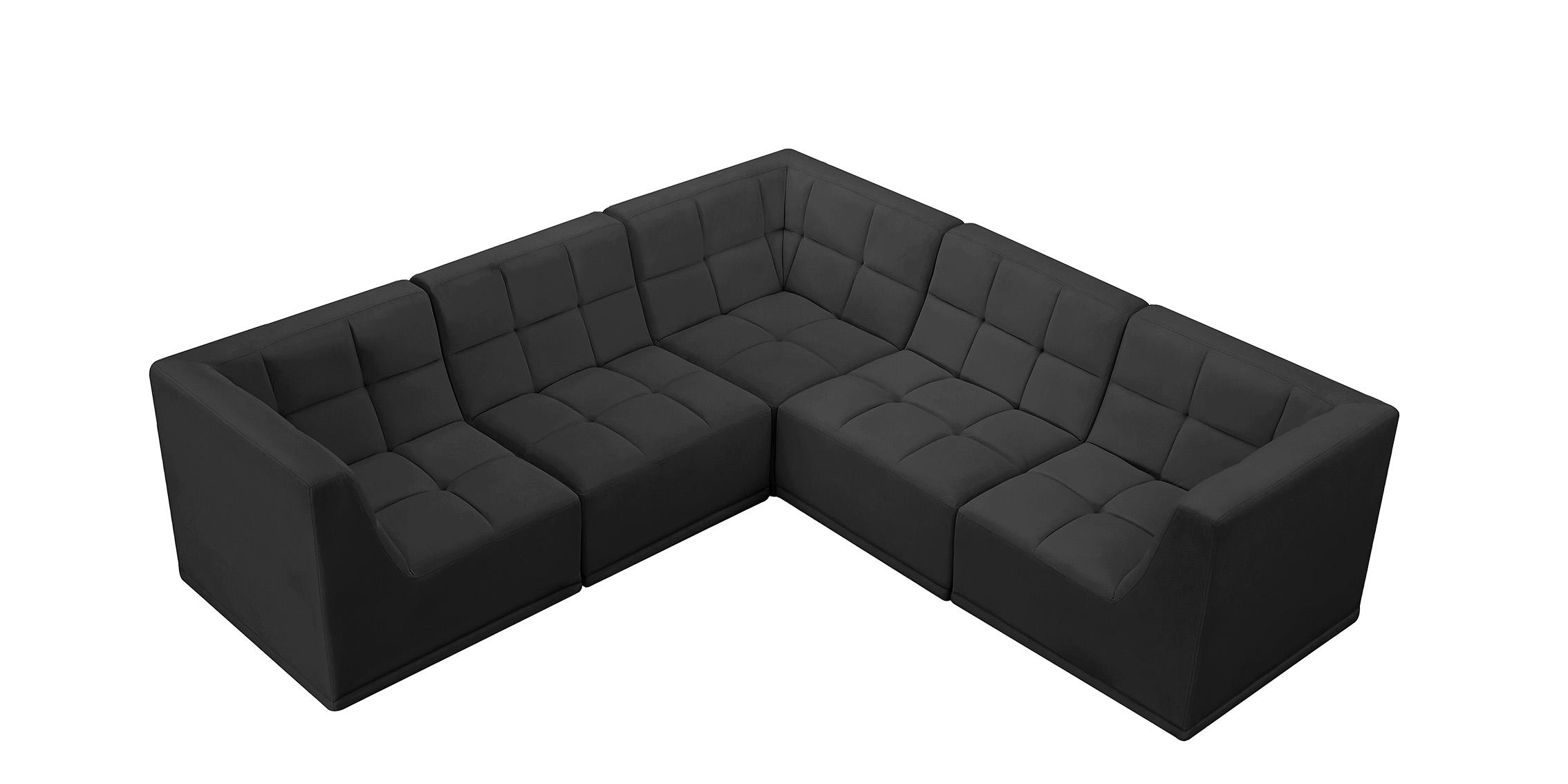 

        
Meridian Furniture RELAX 650Black-Sec5B Modular Sectional Black Velvet 704831402919
