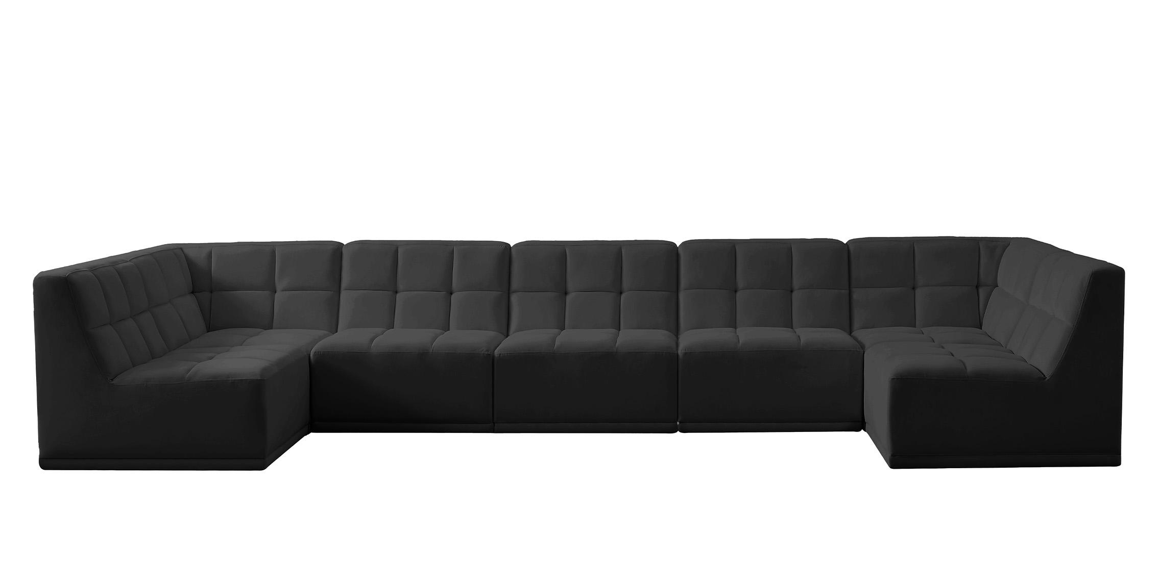 

        
Meridian Furniture RELAX 650Black-Sec7A Modular Sectional Black Velvet 704831408195
