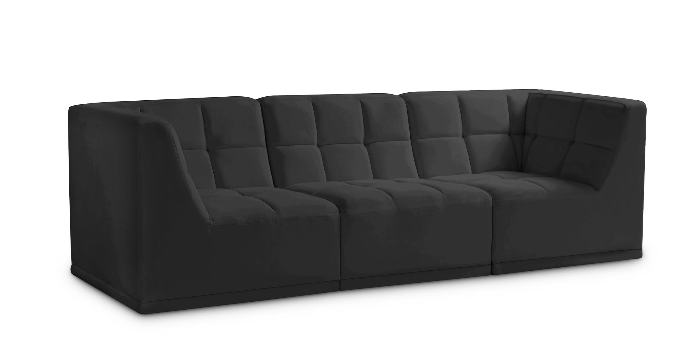 

    
Black Velvet Modular Sofa 650Black-S98 Meridian Modern Contemporary
