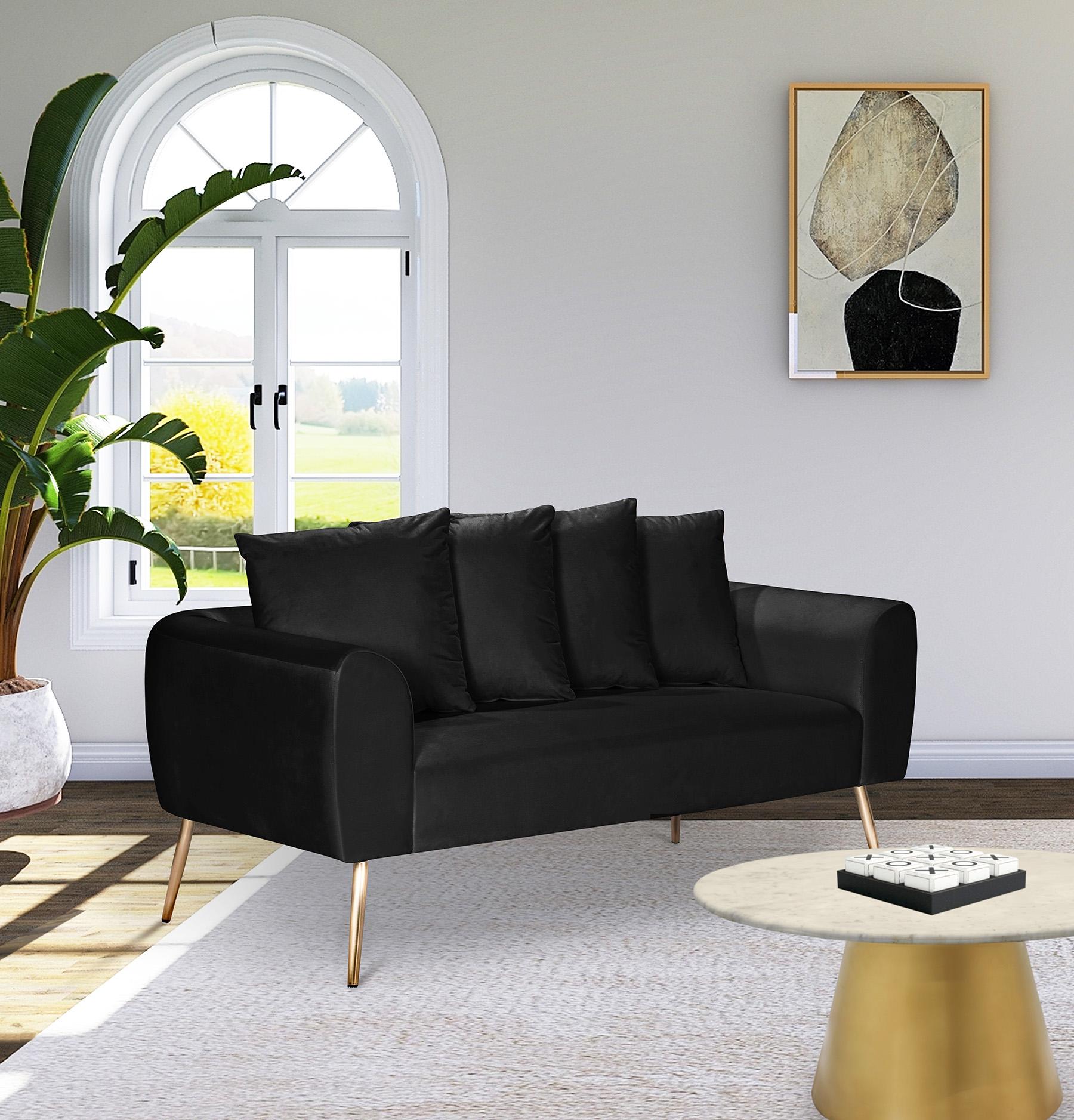 

    
Meridian Furniture Quinn Sofa Set Black 639Black-SLC

