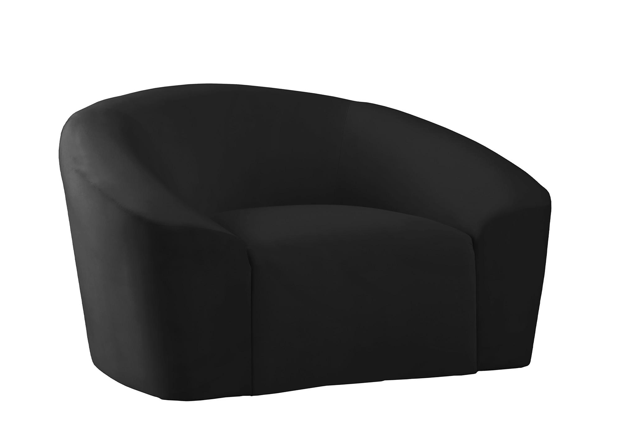Contemporary, Modern Arm Chair RILEY 610Black-C 610Black-C in Black Velvet