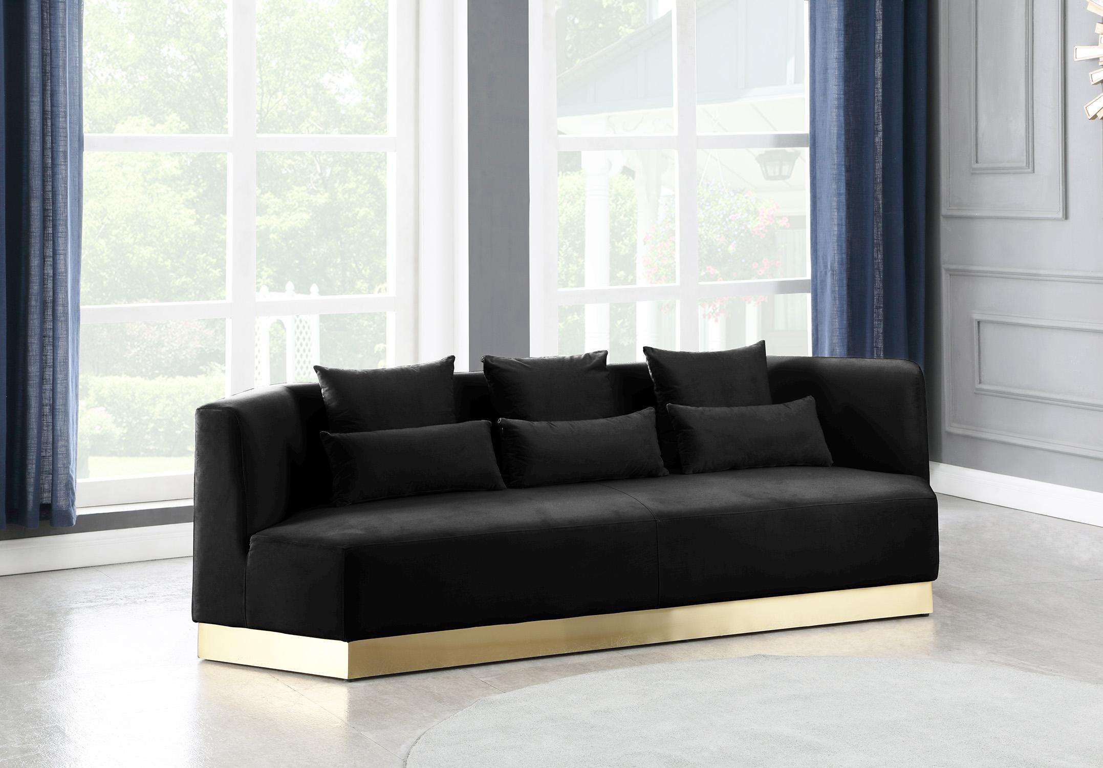 

    
Black Velvet Sofa MARQUIS 600Black-S Meridian Contemporary Modern

