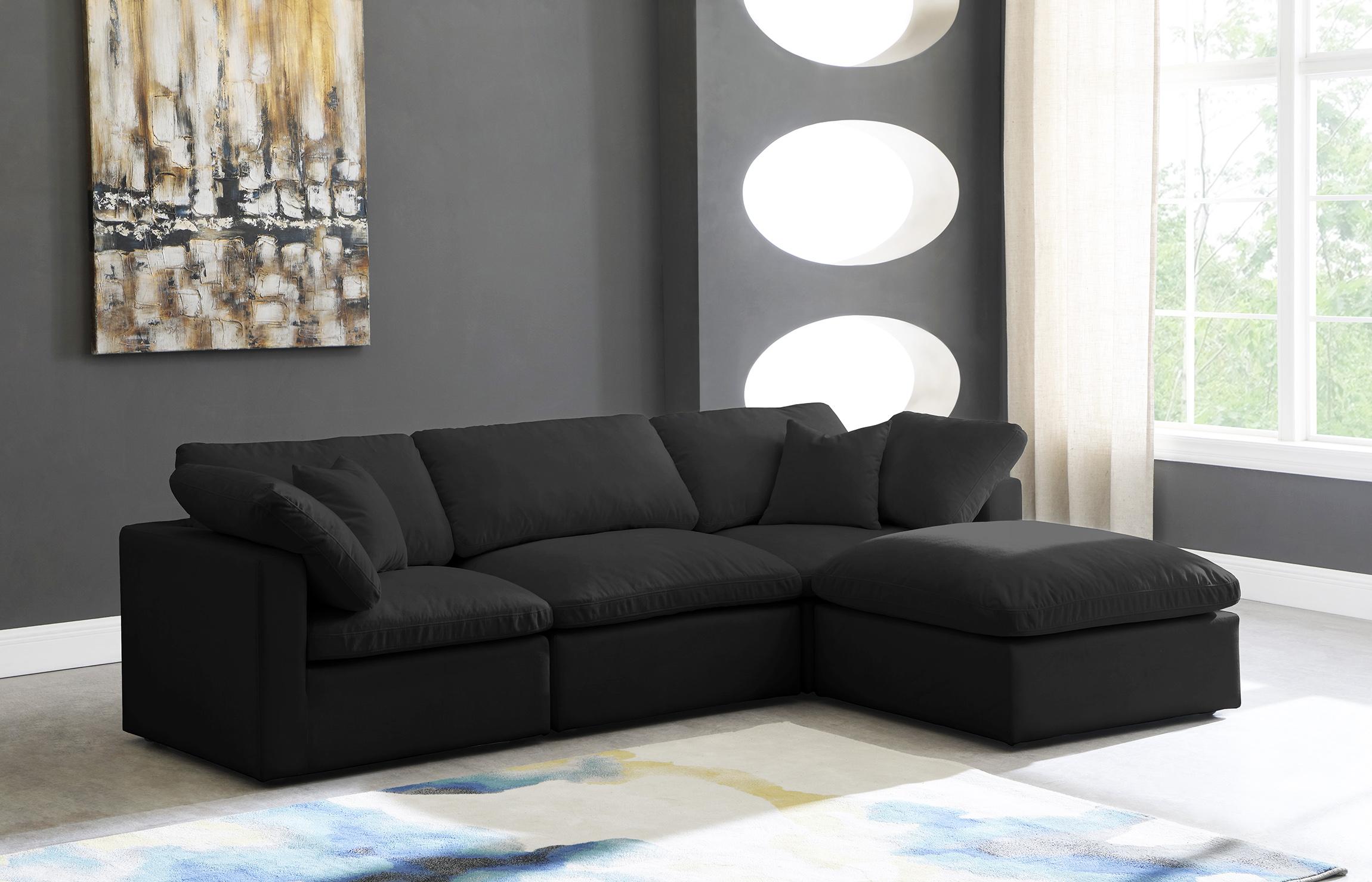 

        
Meridian Furniture 602Black-Sec4A Sectional Sofa Black Fabric 753359805634
