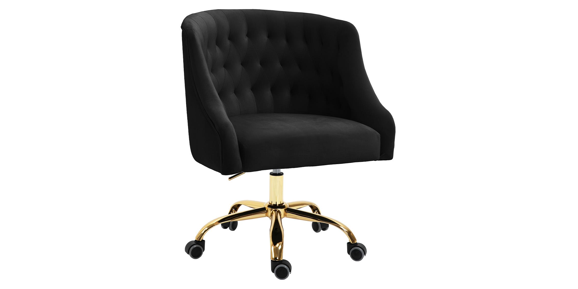 

    
Black Velvet Swivel Office Chair ARDEN 161Black Meridian Contemporary Modern
