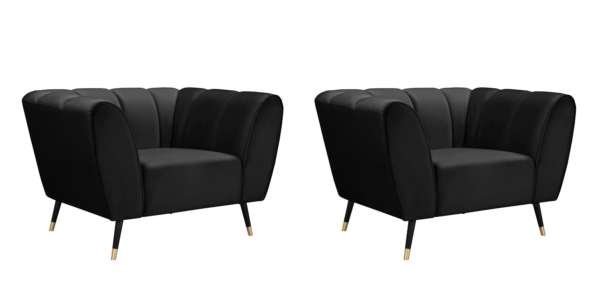 

        
Meridian Furniture BEAUMONT 626Black-C Arm Chair Set Black Velvet 753359804651
