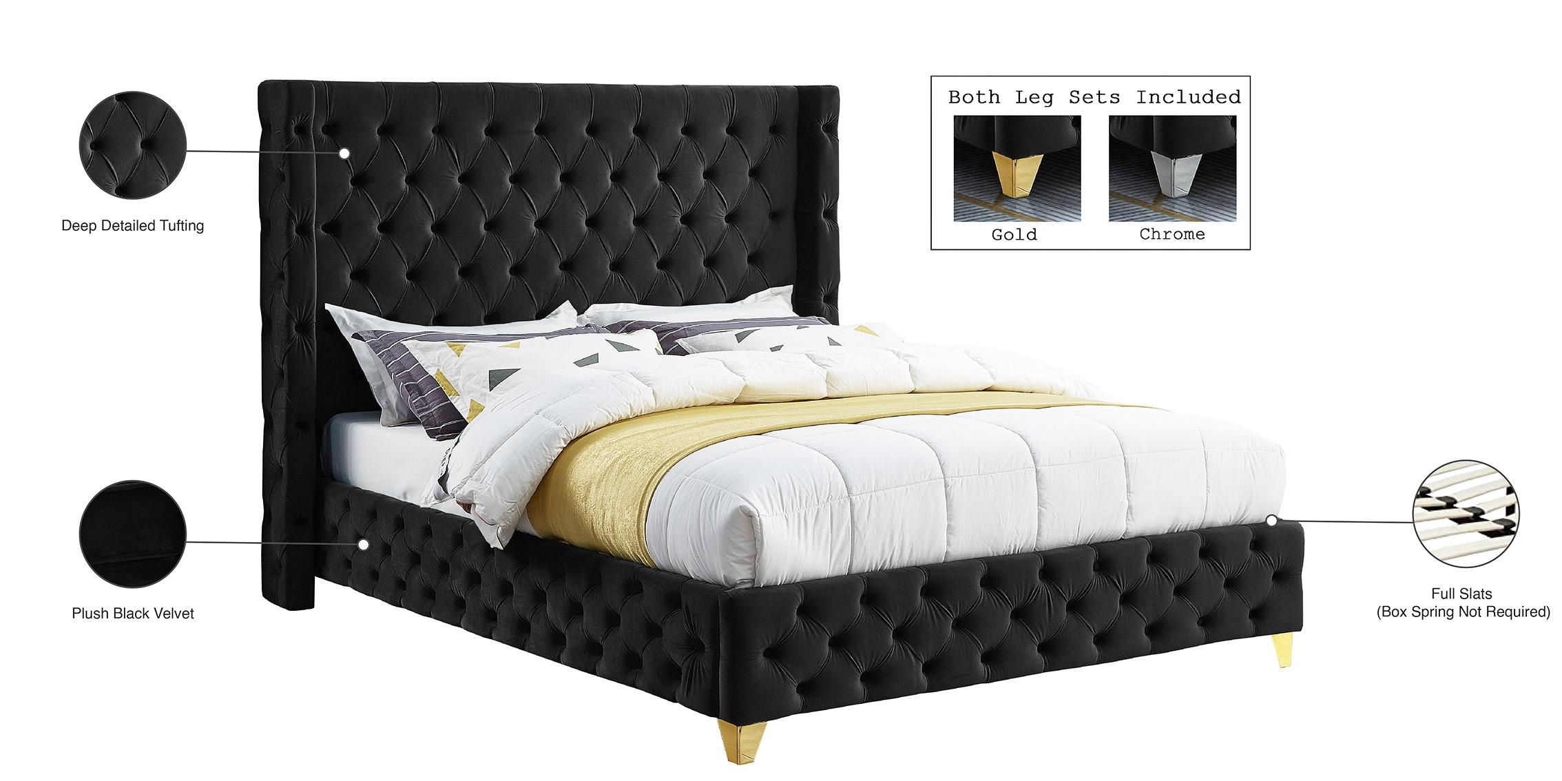 

    
SavanBlack-K Black Velvet Tufted King Bed SAVAN SavanBlack-K Meridian Modern Contemporary
