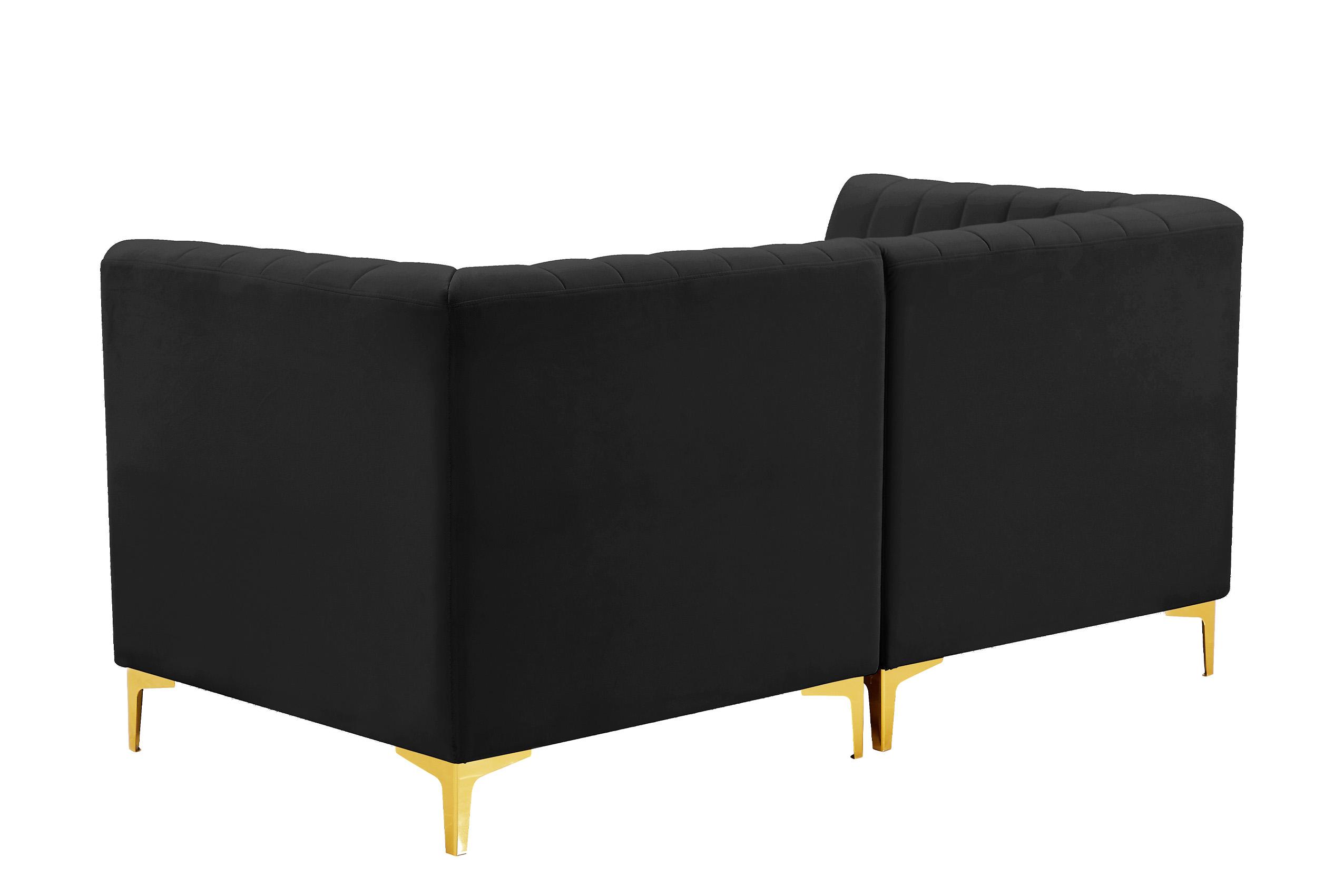 

        
Meridian Furniture ALINA 604Black-S67 Modular Sectional Sofa Black Velvet 94308258669
