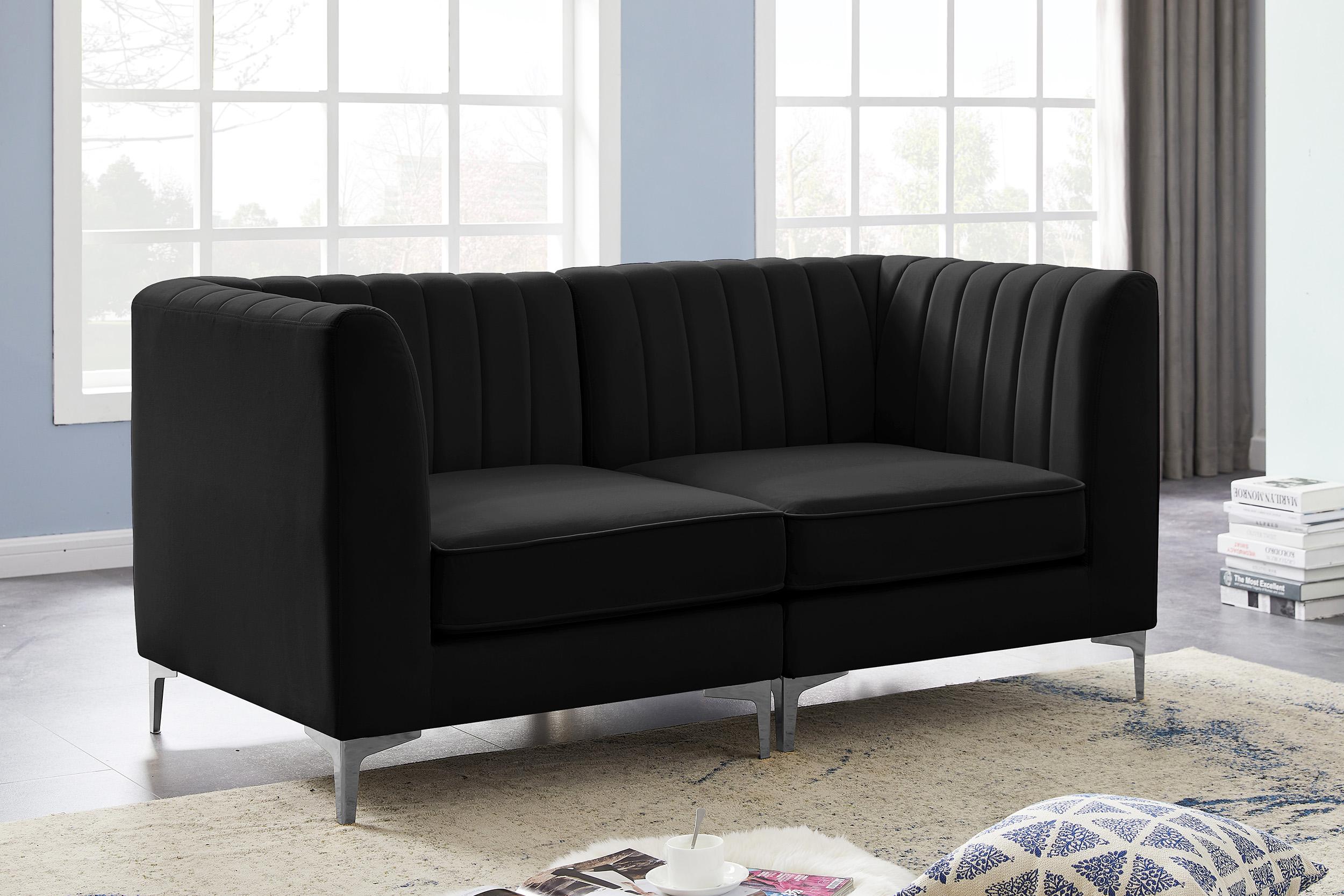 

    
604Black-S67 Meridian Furniture Modular Sectional Sofa
