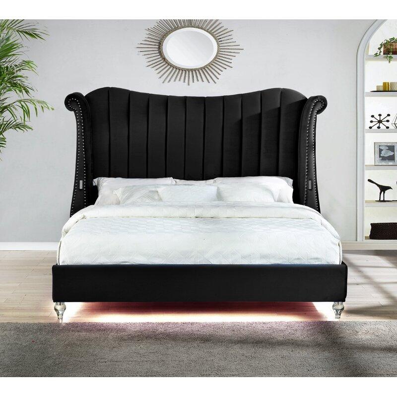 

                    
Buy Black Velvet Tufted Queen Bedroom Set 4P TULIP Galaxy Home Modern Contemporary
