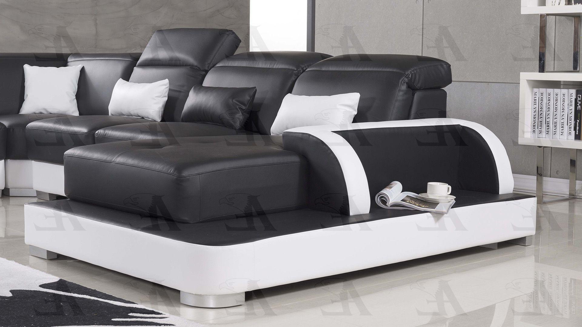 

                    
American Eagle Furniture AE-LD811-BK.W Sectional Sofa Set White/Black Bonded Leather Purchase 

