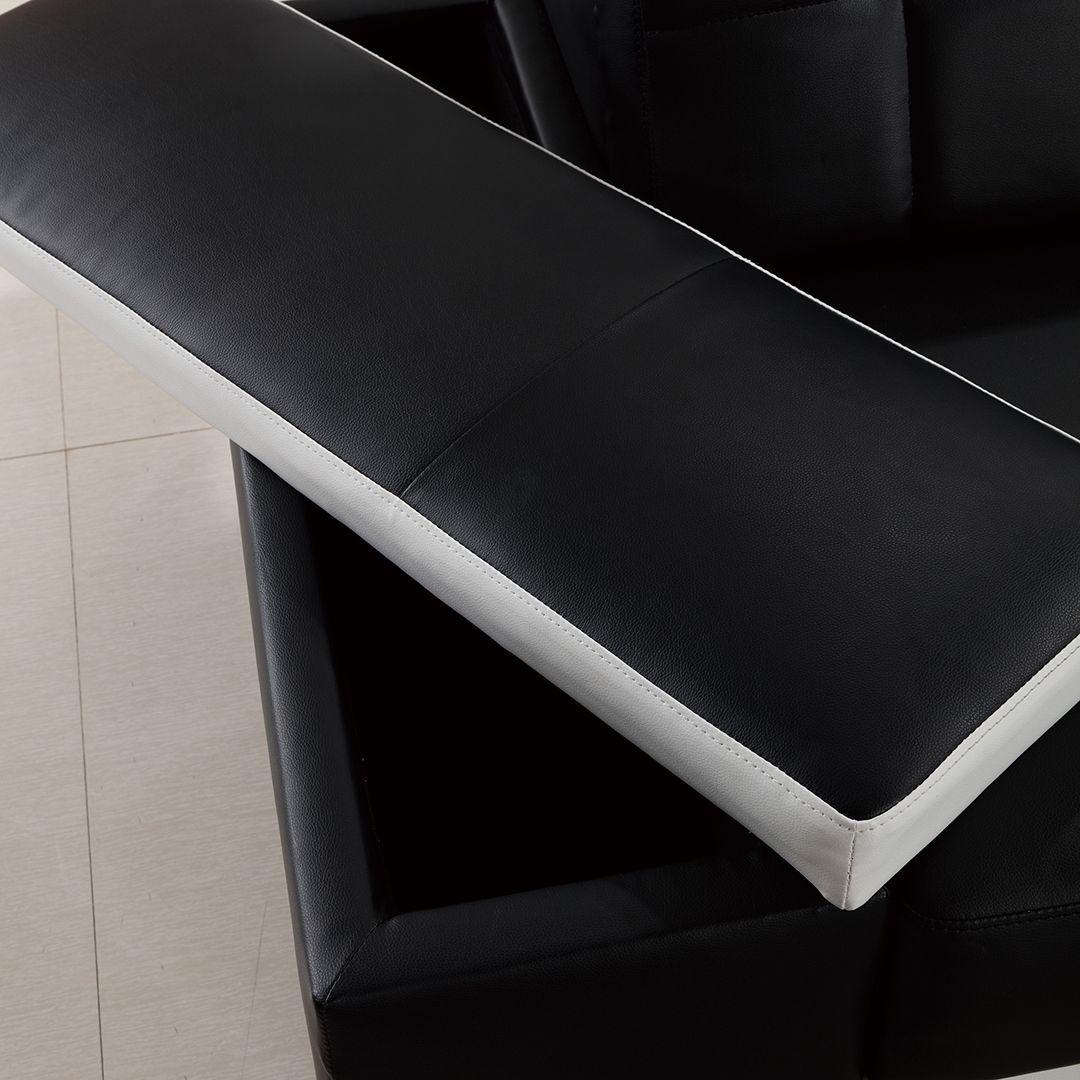 

    
American Eagle Furniture AE-LD809R-BK.W Sectional Sofa Set White/Black AE-LD809R-BK.W
