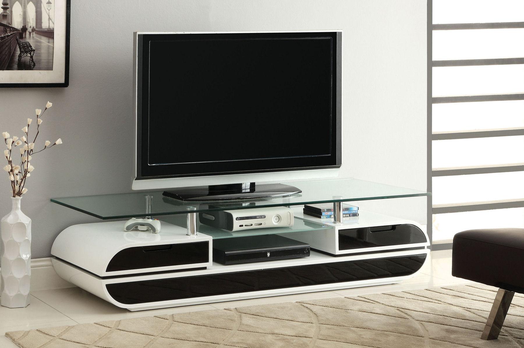 

    
Contemporary Black & White Metal TV Console Furniture of America CM5813-TV Evos
