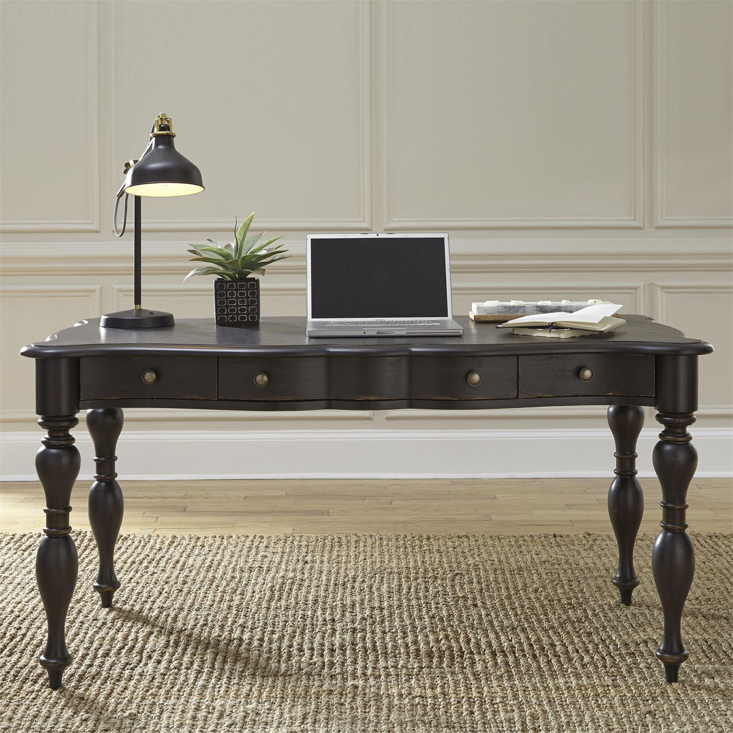 

    
Antique Black Finish Executive Desk Set 3 Pcs Chesapeake (493-HO) Liberty Furniture
