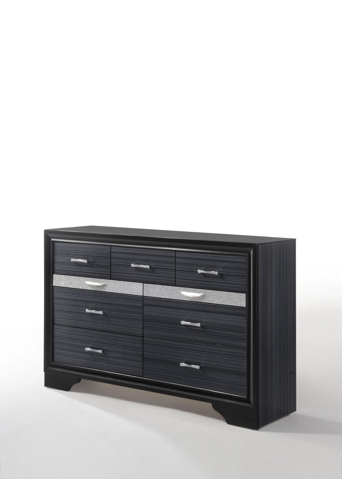 

    
25900Q-Set-5 Black  Wood Queen Storage Bedroom Set 5 Pcs Contemporary Naima 25900Q Acme
