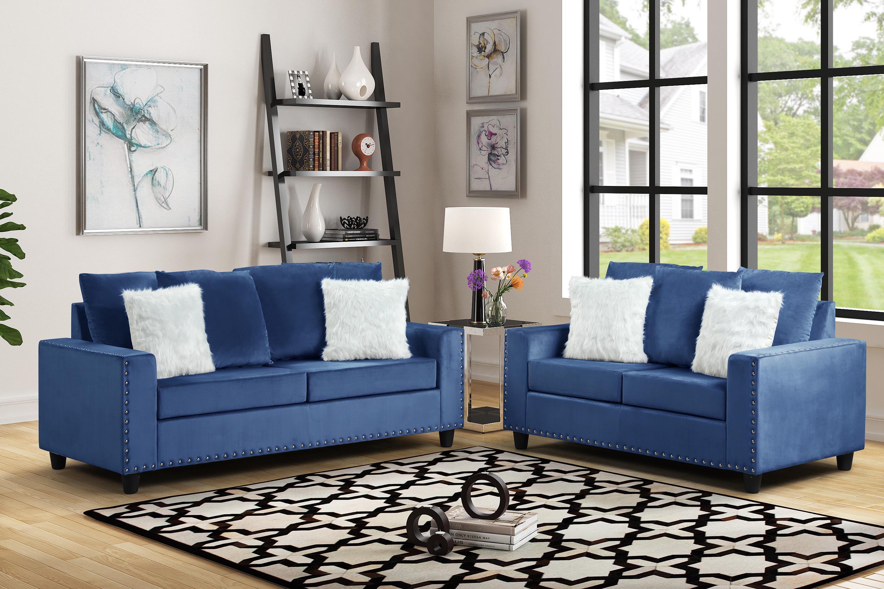 

    
Galaxy Home Furniture MORRIS Loveseat Blue GHF-808857966308

