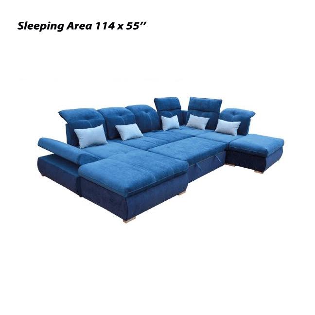 

                    
ESF OPERASECTIONAL Sectional Sofa Bed Blue Fabric Purchase 
