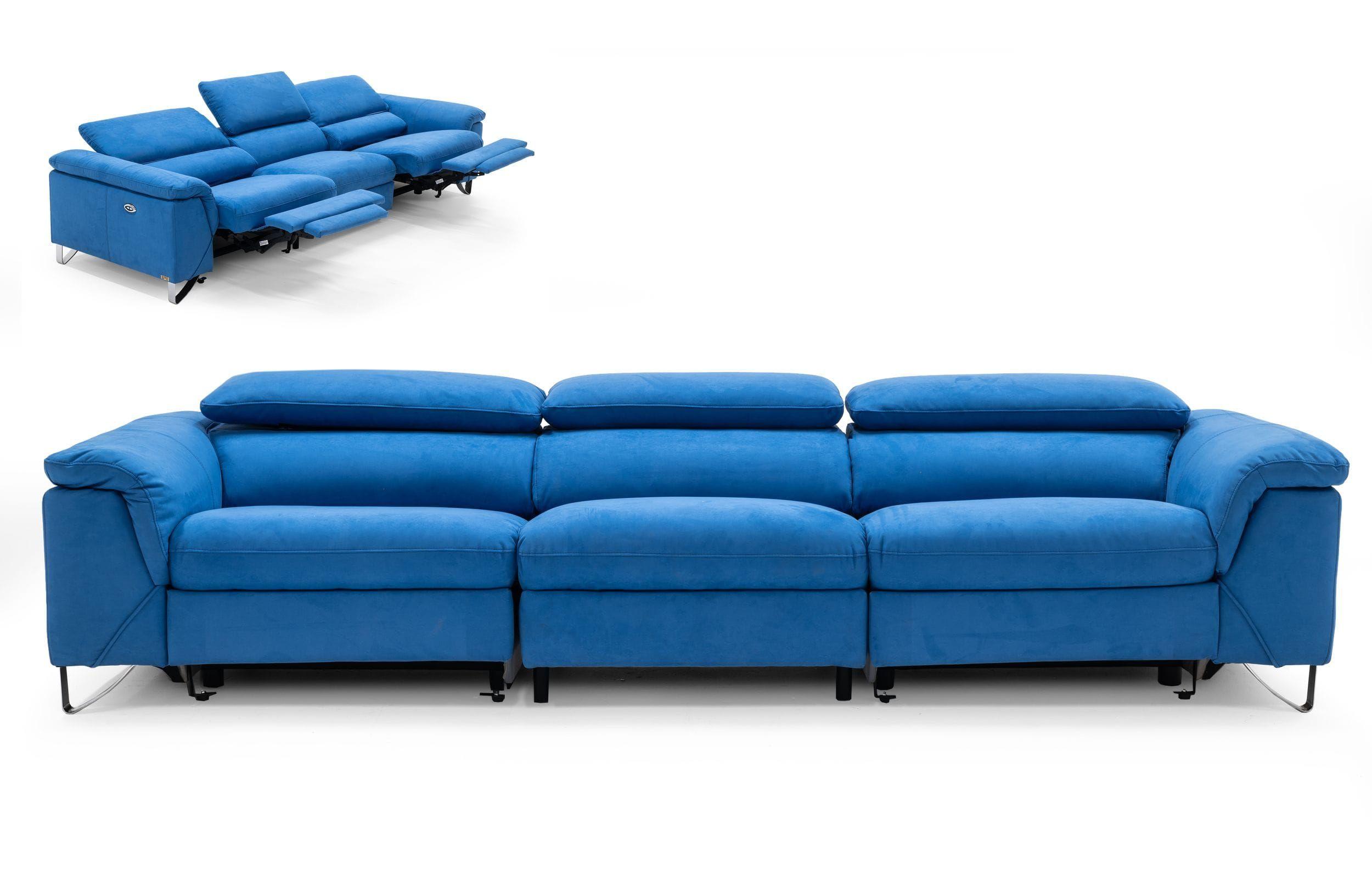 VIG Furniture VGKNE9104-E9-BLU-4-S Recliner Sofa