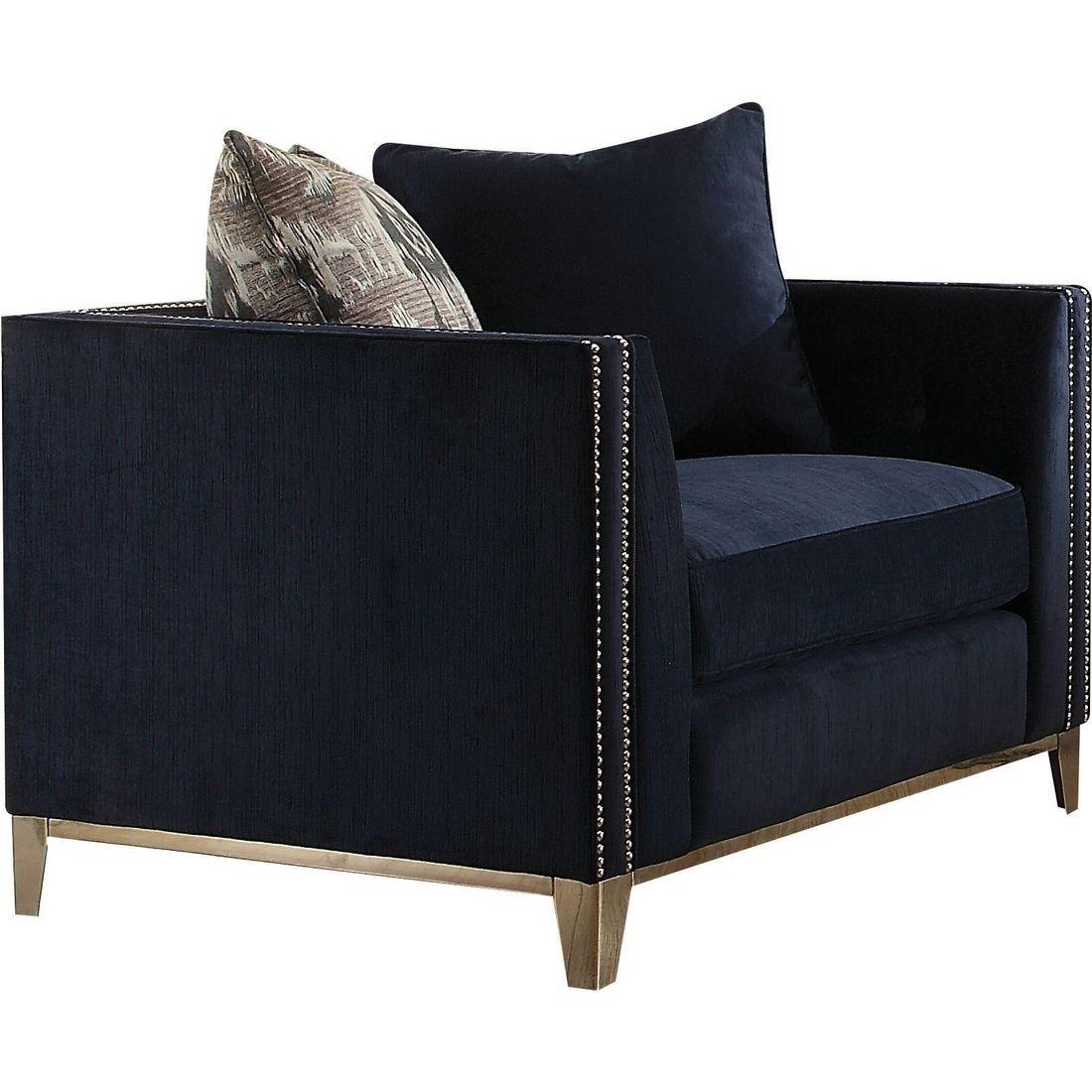 

        
Acme Furniture Phaedra 52830 Sofa Loveseat and Chair Set Blue Fabric 0840412124488
