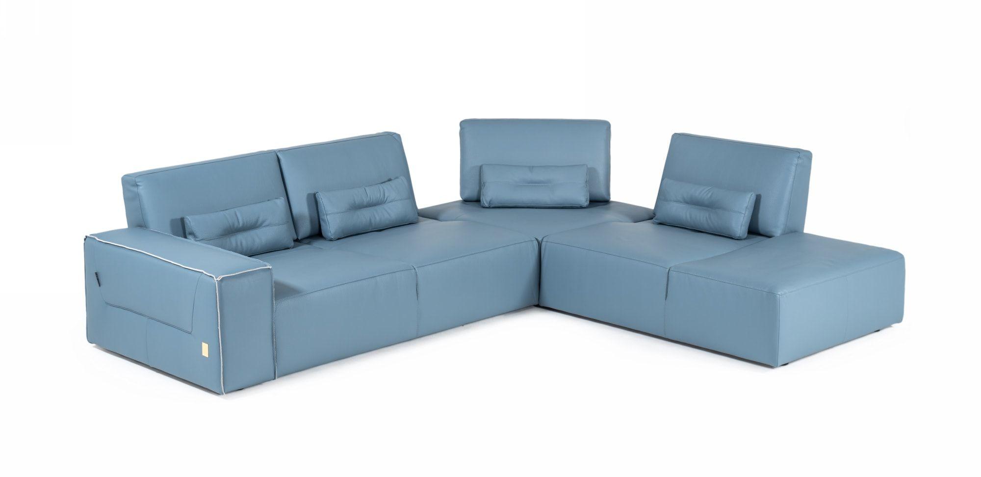 

    
Blue Genuine Leather Sectional Sofa Right Accenti Italia Enjoy VIG Contemporary
