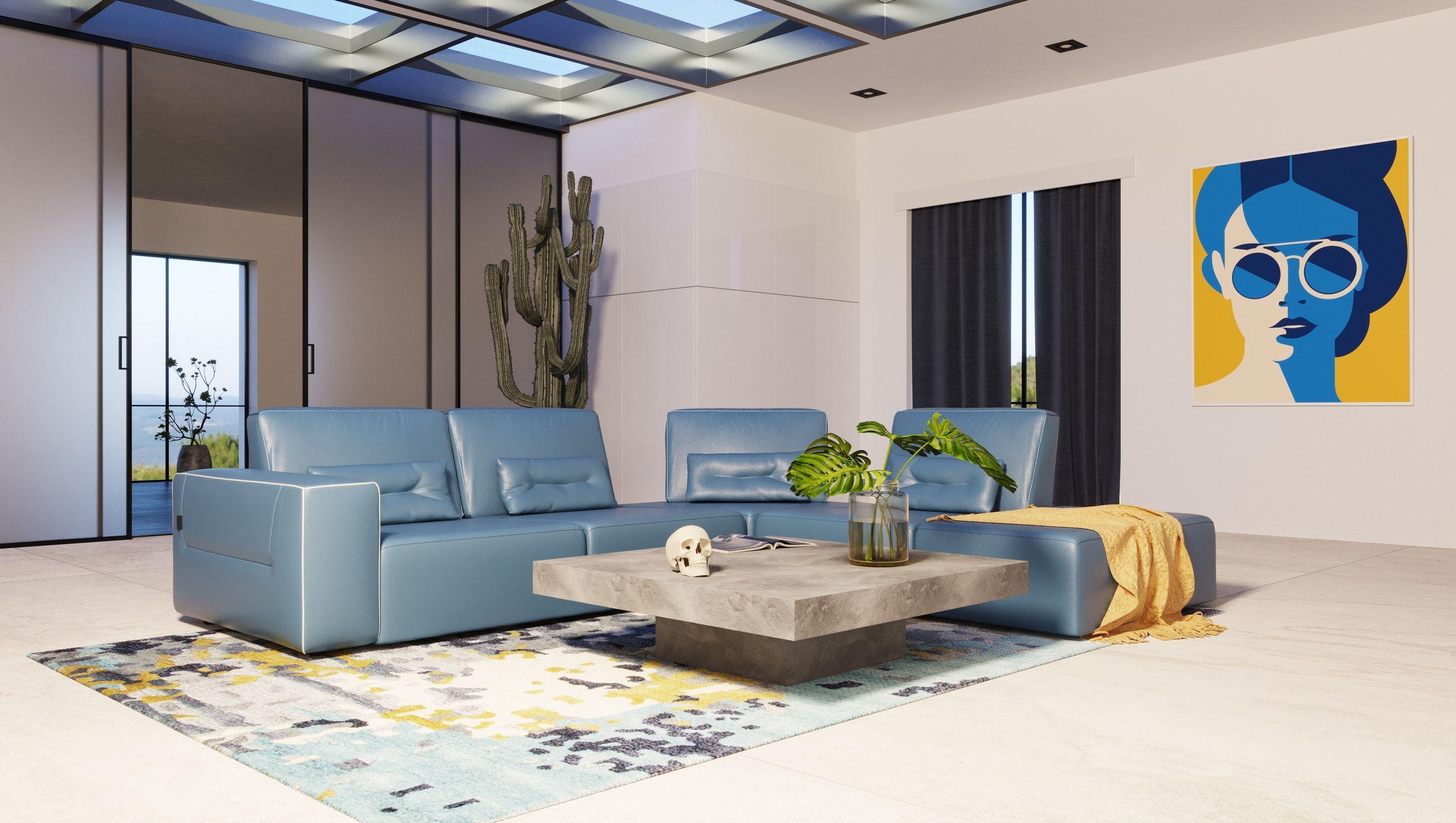 

    
VGDDENJOY-BLUE Sectional Sofa
