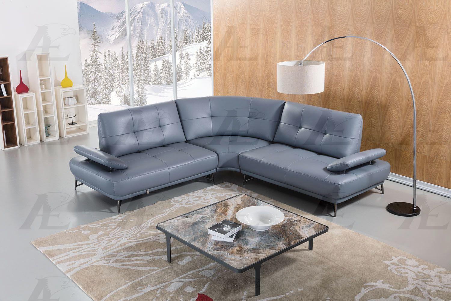 

    
Blue Gray Top Grain Leather Sectional EK-L8005M-BGY American Eagle Contemporary
