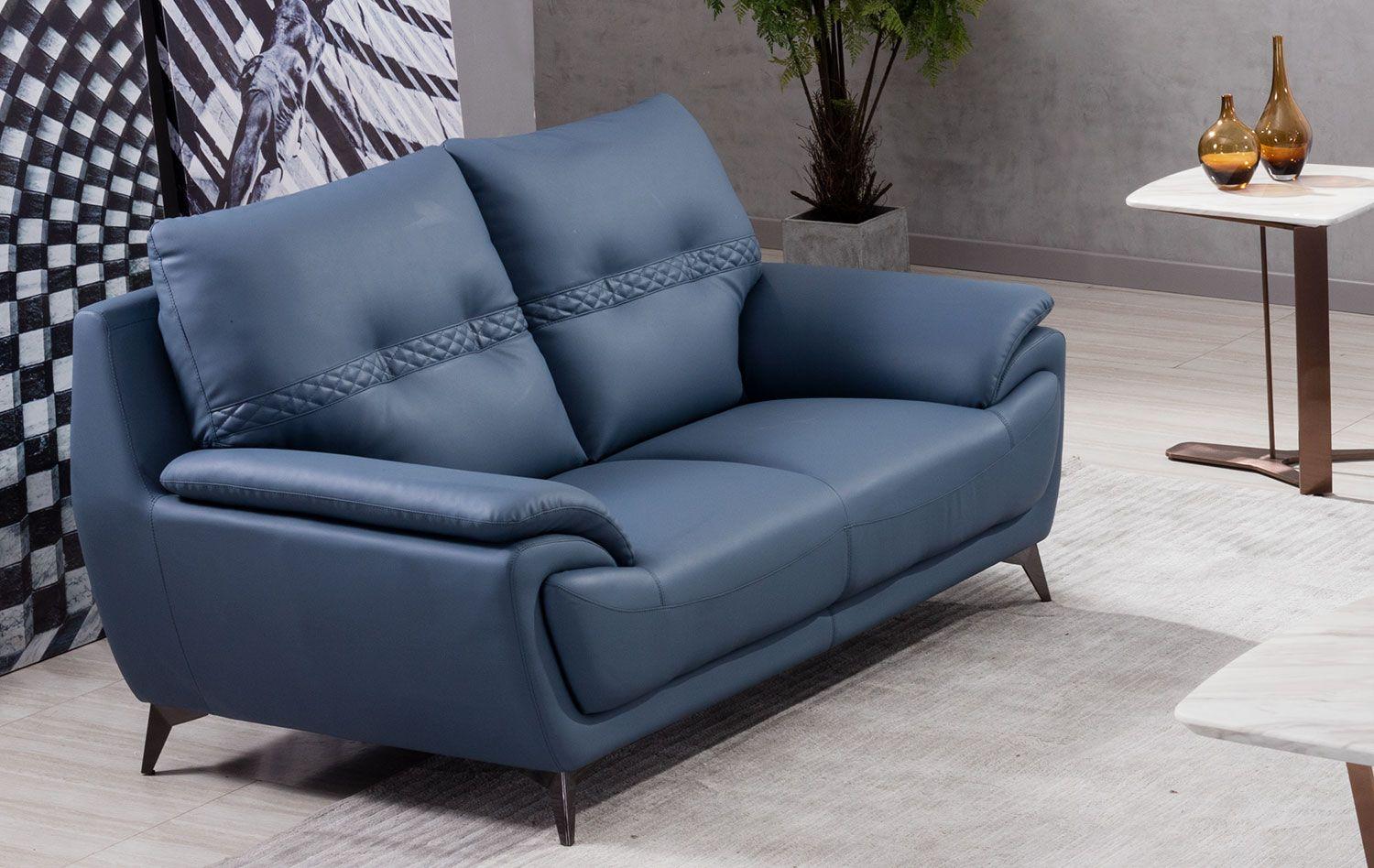 

    
BLUE Microfiber Leather Sofa Set 3Pcs AE628-Blue American Eagle Modern
