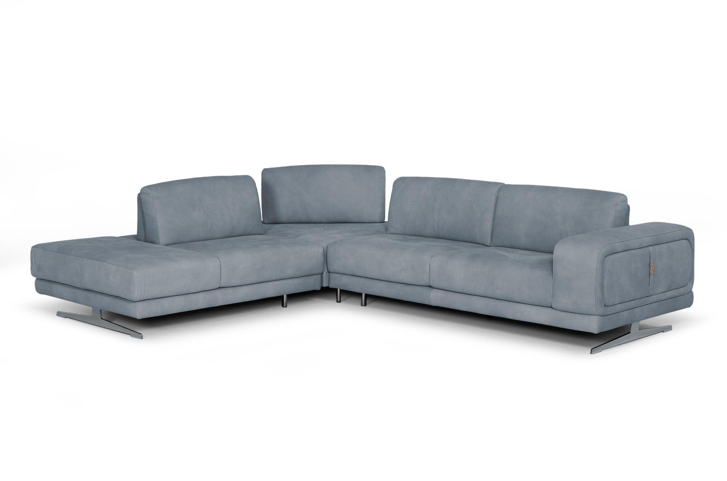 

    
Blue Nubuck Leather Sectional LEFT Coronelli Collezioni Mood VIG Made in Italy
