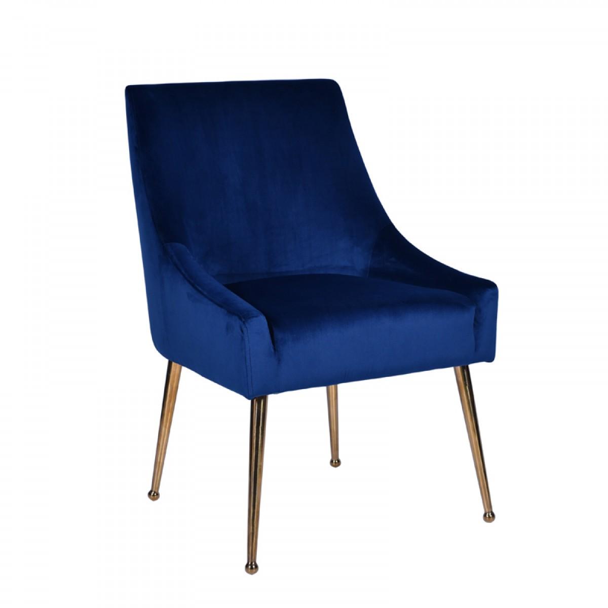 

    
Glam Blue Velvet & Gold Dining Chair Set 2Pcs VIG Modrest Castana Modern
