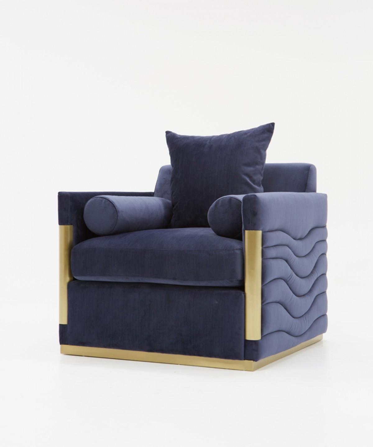 

    
Blue Velvet & Gold Lounge Chair VIG Divani Casa Tenaya Modern Contemporary
