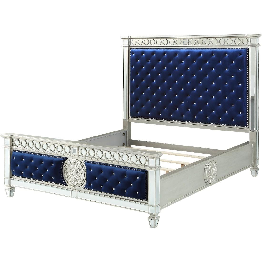 

    
Acme Furniture Varian Platform Bedroom Set Blue/Silver/Mirrored Varian-26147EK-Set-5
