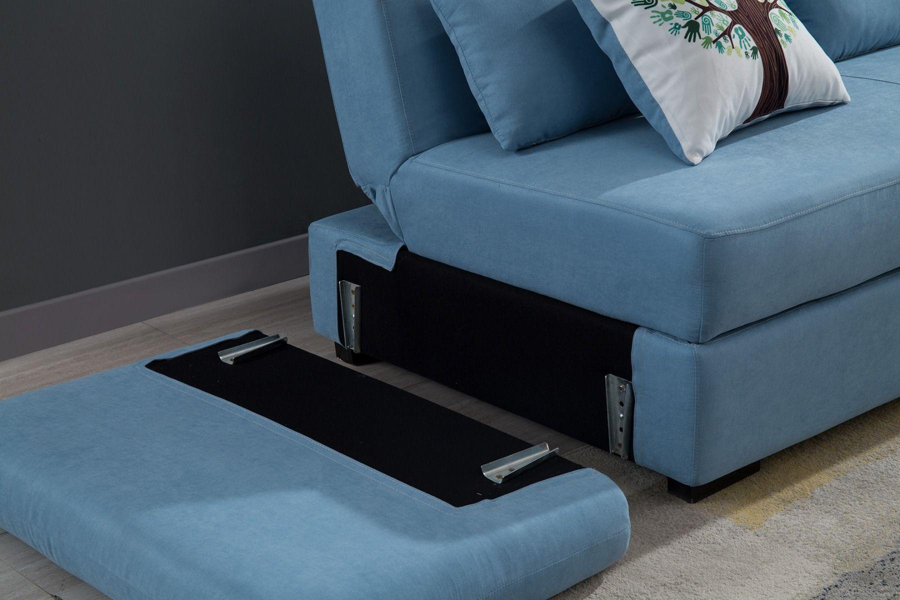

        
American Eagle Furniture AE-LD828 Sectional Sofa Bed Blue Velvet 00656237670723
