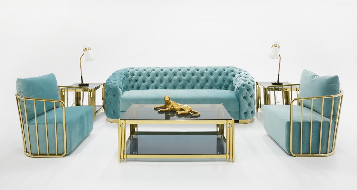 

    
Blue Velvet Tufted Sofa VIG Divani Casa Voss Modern Contemporary
