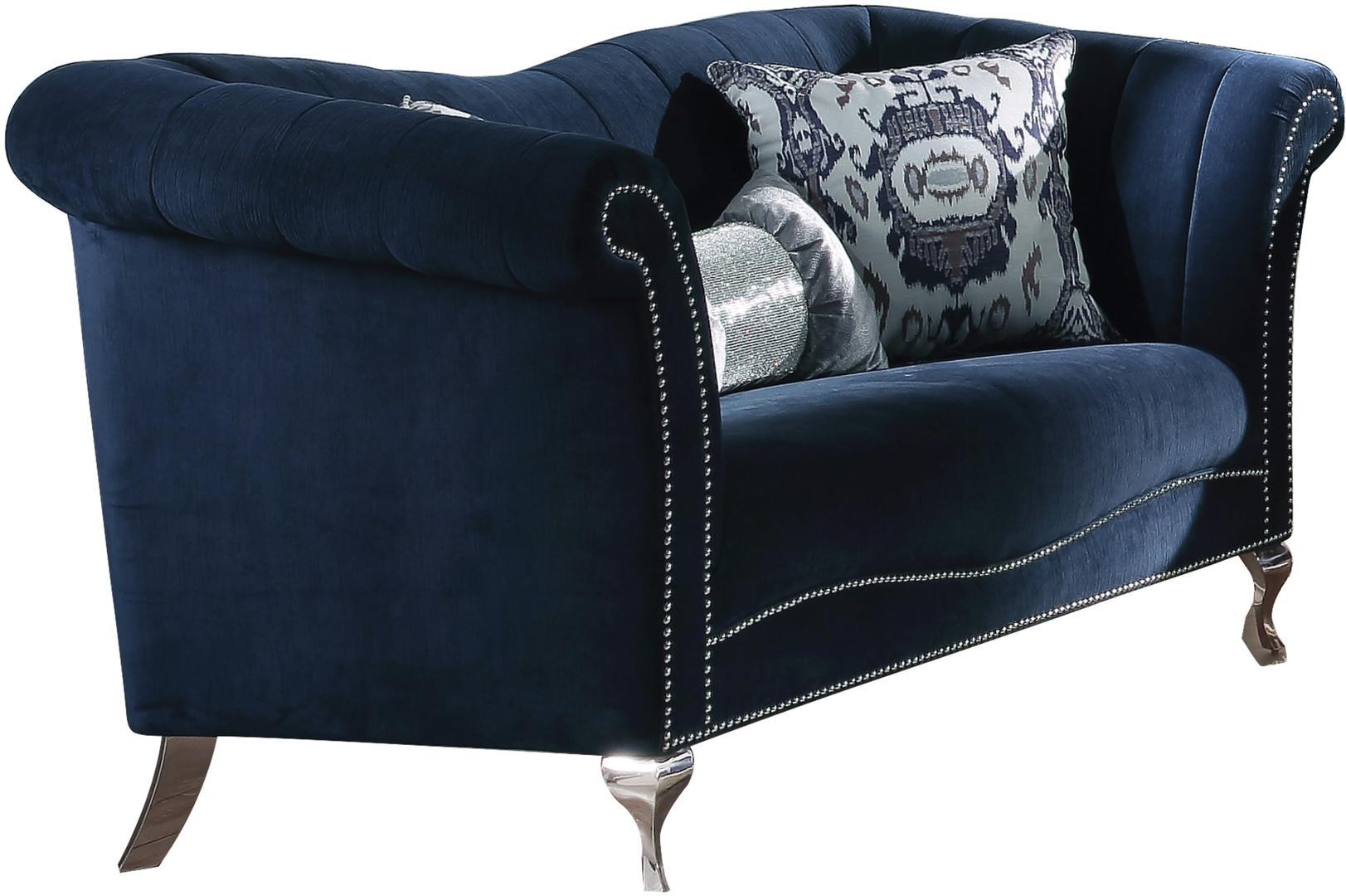 

        
Acme Furniture Jaboros-50345 Sofa Loveseat Blue Velvet 0840412155437
