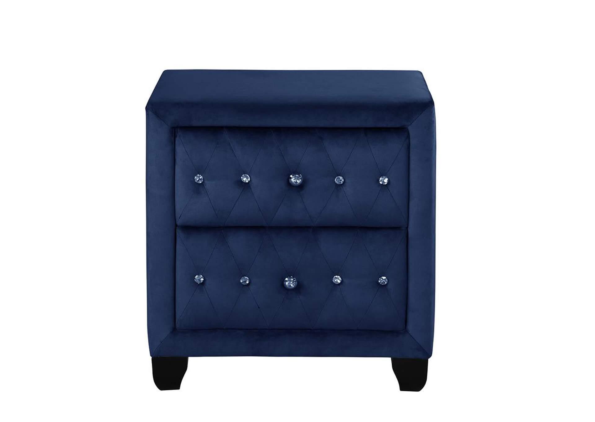 

        
Galaxy Home Furniture SOPHIA Panel Bedroom Set Blue Velvet 808857508683
