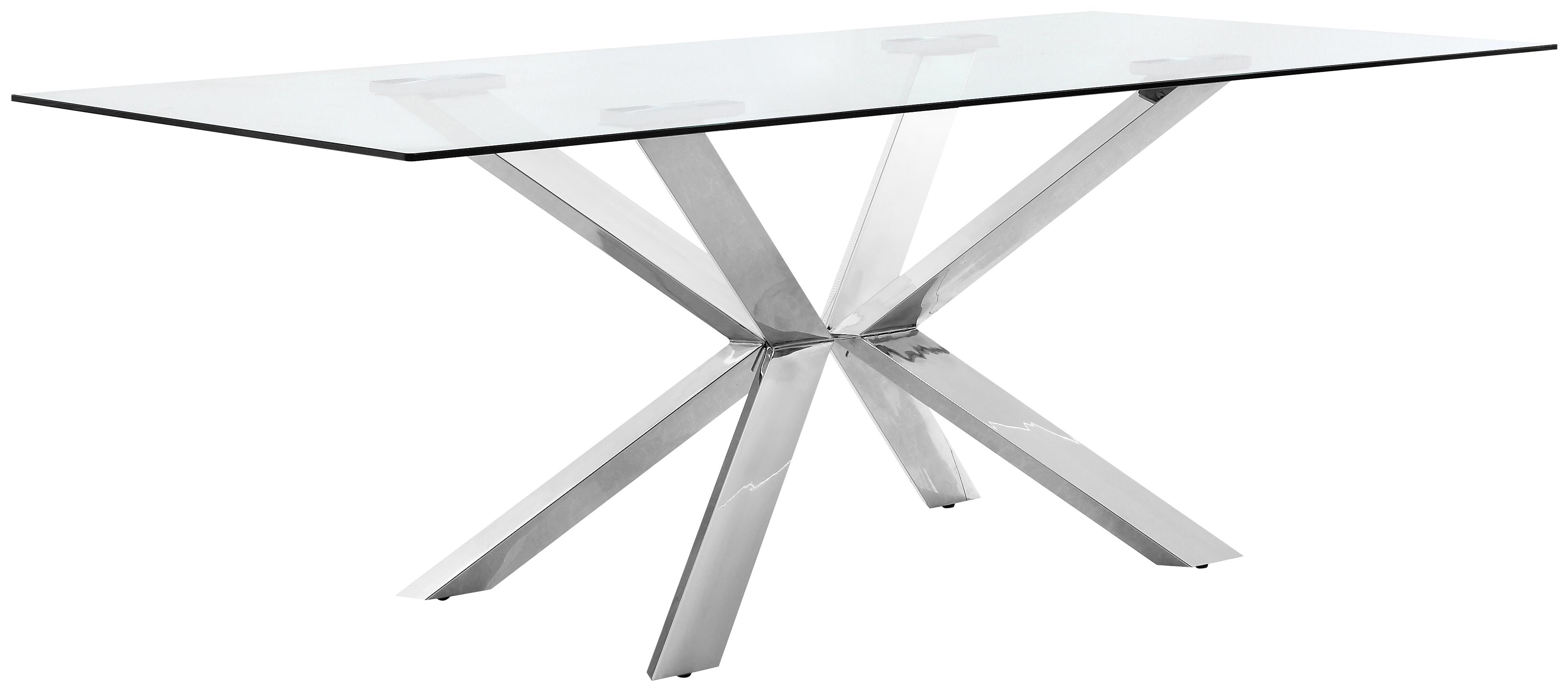 

    
Boler Rectangular Clear Tempered Glass Dining Table Set 5Pcs Contemporary Modern
