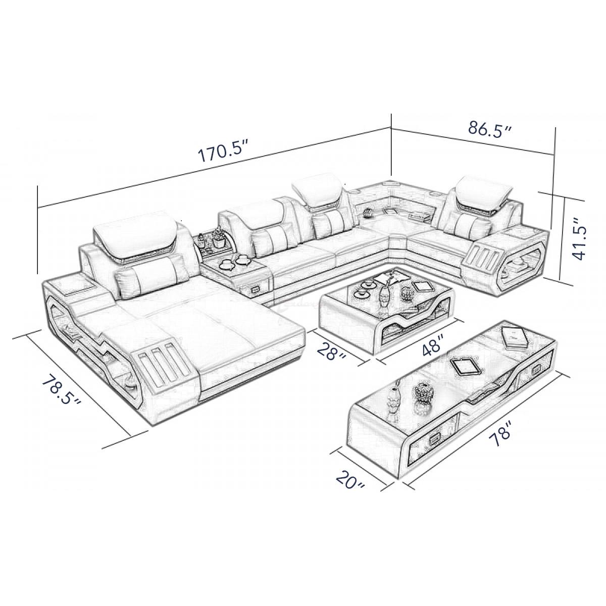 

    
P866 Sectional Sofa Set
