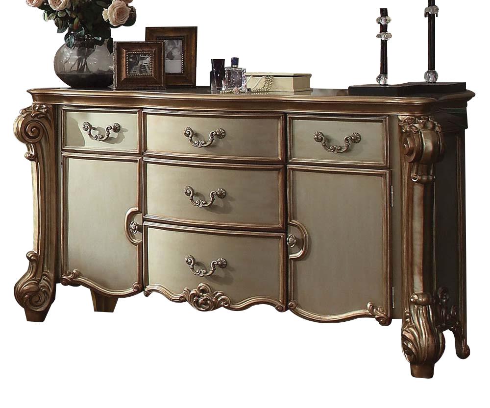 

        
0840412220746Bone & Gold Patina Padded Queen Bedroom 5P Vendome II-28030Q  Acme Traditional
