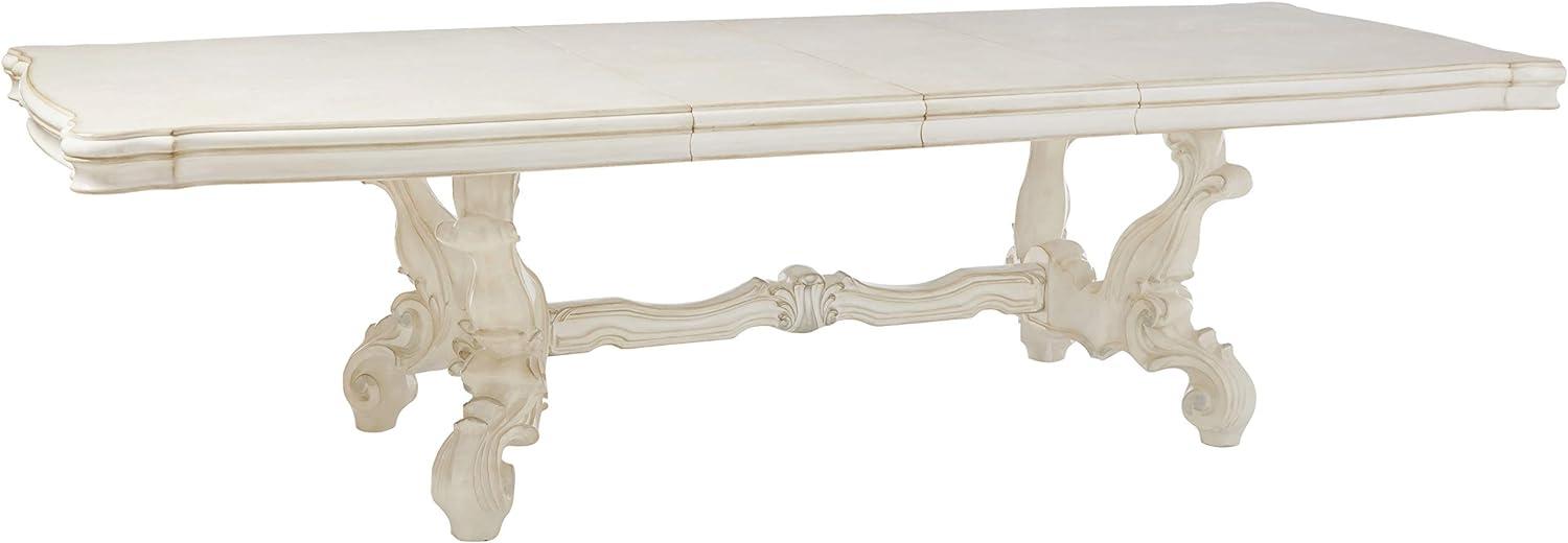 

    
Bone White 120" Extendable Dining Table Versailles 61130 Acme Traditional
