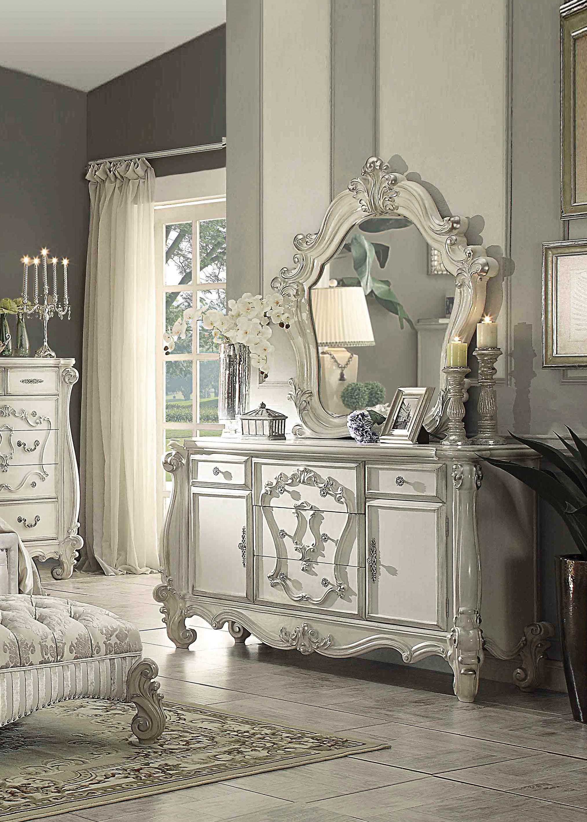 Classic, Traditional Combo Dresser Versailles-21135 Versailles-21135 in Bone, White 