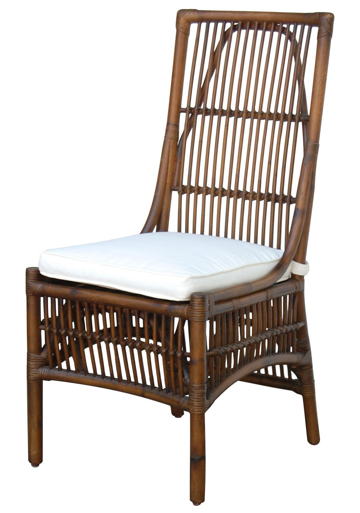 Classic Outdoor Side Chair Bora Bora PJS-2001-ATQ-SC in Brown, Beige Fabric