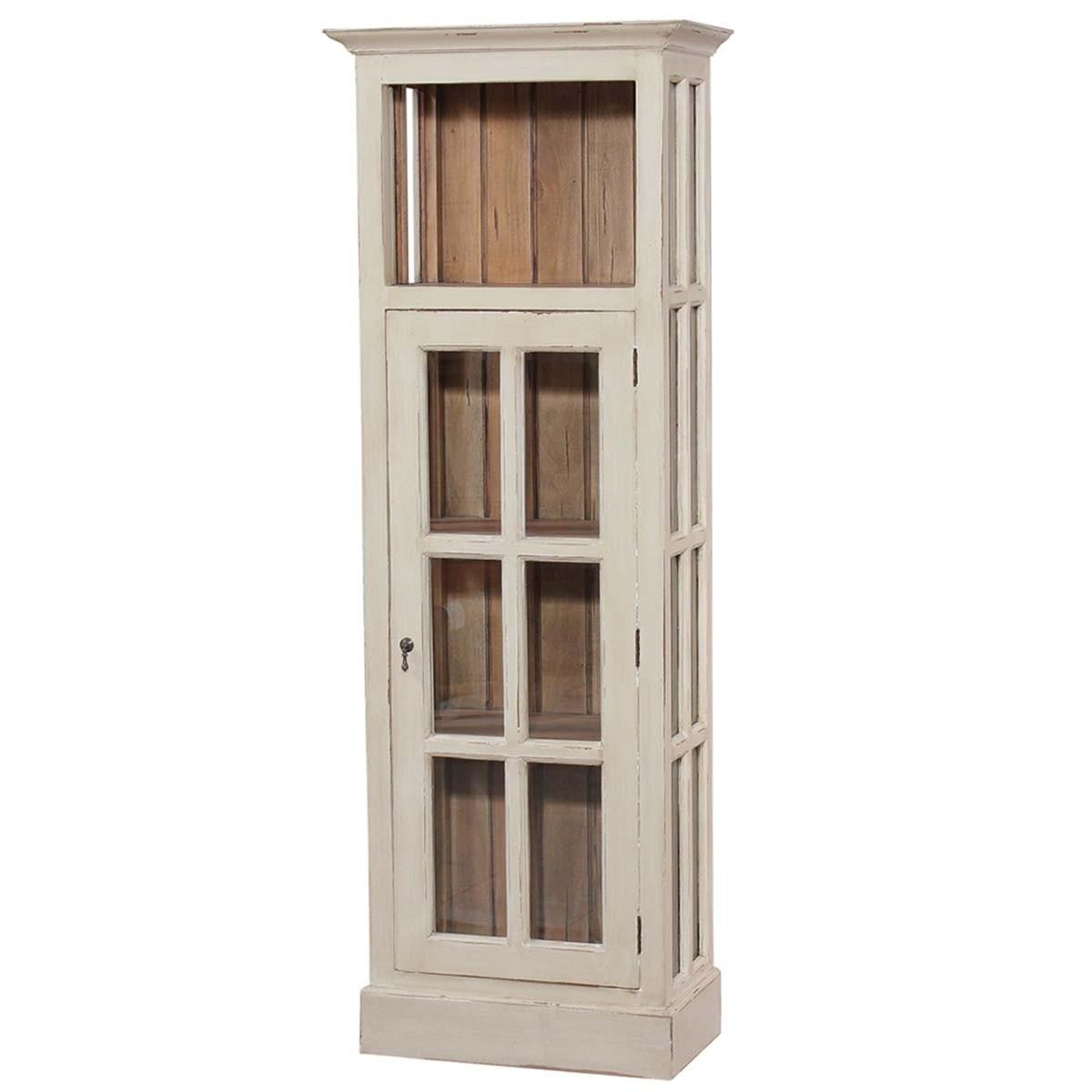 

    
Bramble 21816 Vintage Off White Cape Cod Bookcase with Doors Solid Wood Classic
