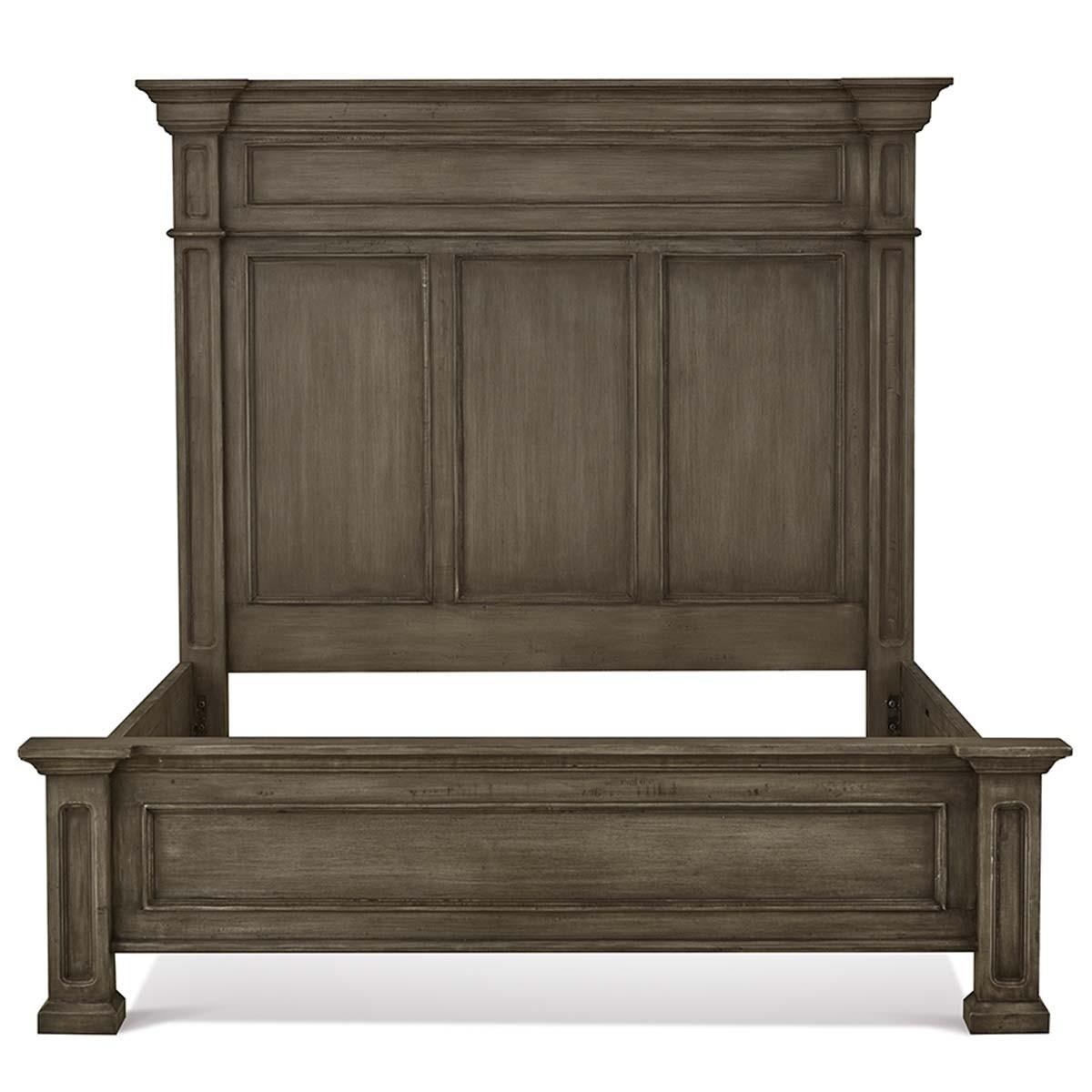 

    
Bramble 26254 Vintage Smokey Gray Charleston Empire Queen Bed Solid Wood Classic
