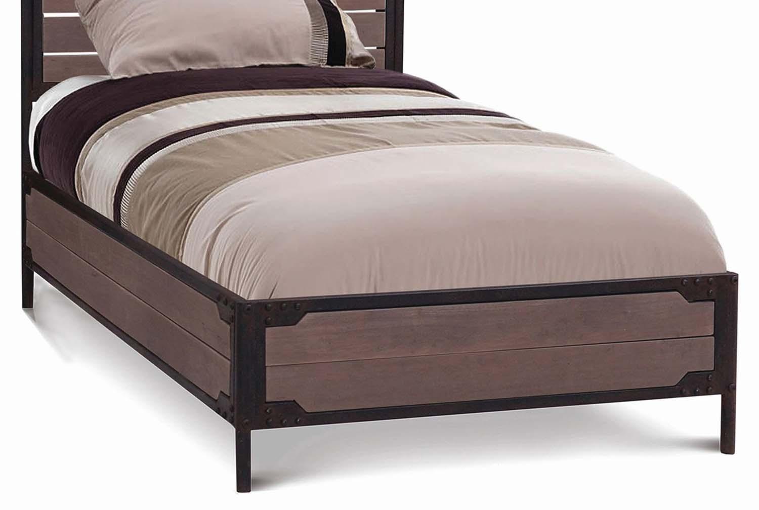 

    
Bramble 26468 Vintage Oak Rustic Mercantile Queen Bed Solid Wood Metal
